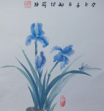Мастер-класс Натальи Егоровой по китайской живописи «Весенний ирис» (стиль се-и «живопись идеи»)